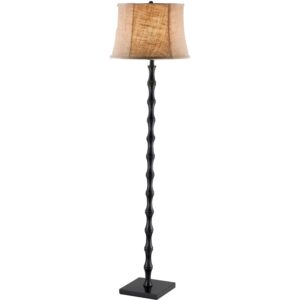 Bamboo Style Floor Lamp with Shade