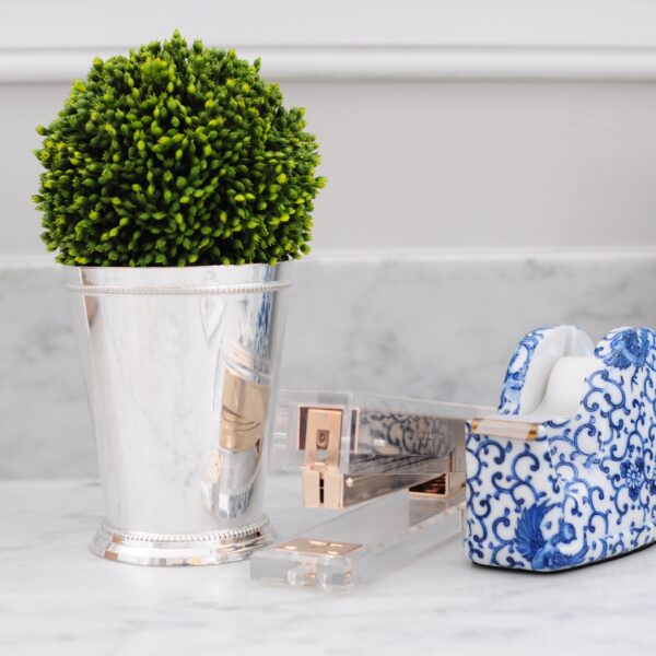 Mint Julep Cup Vase with Topiary - Image 3
