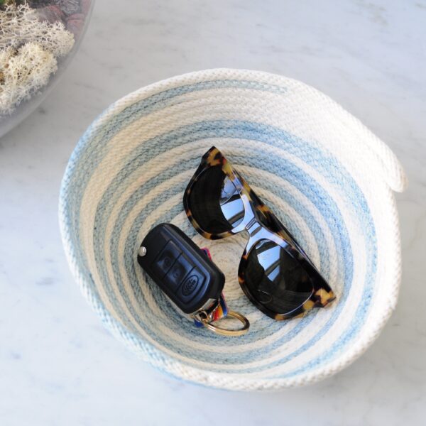 Hand-Dyed Indigo Rope Bowl - Image 3