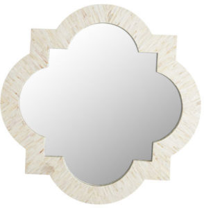 Mother-of-Pearl Quatrefoil Mirror - Ivory