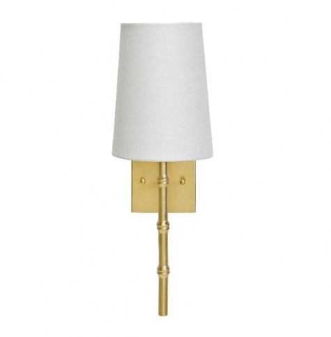 Worlds Away Molly Gold Leaf Sconce with Shade
