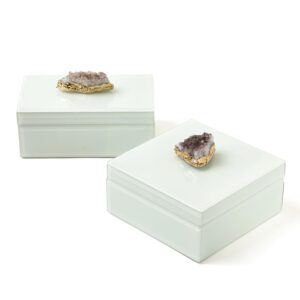 Amethyst Geode Hinged Boxes