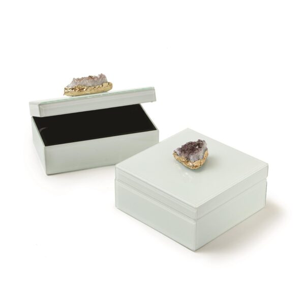 Amethyst Geode Hinged Boxes - Image 2