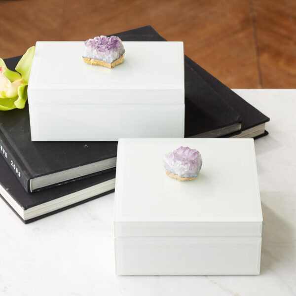 Amethyst Geode Hinged Boxes - Image 3