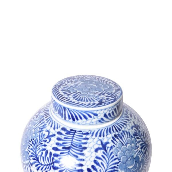 Blue and White Blooming Flowers Ancestor Jar - Image 2