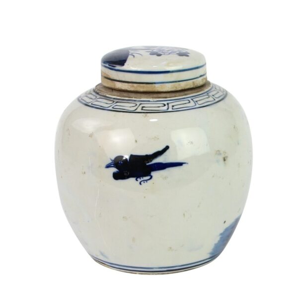 Blue and White Flower Blossom Mini Jar - Image 2
