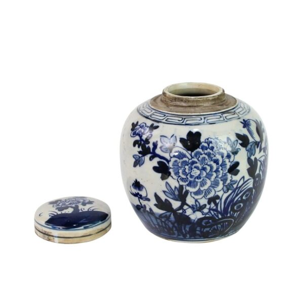 Blue and White Flower Blossom Mini Jar - Image 3