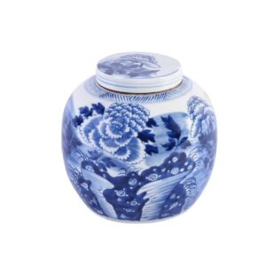 Blue and White Peony Ancestor Jar