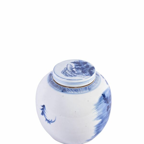 Blue and White Peony Ancestor Jar - Image 3