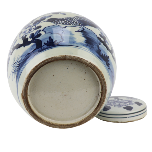 Blue and White Bird Ming Jar - Image 3