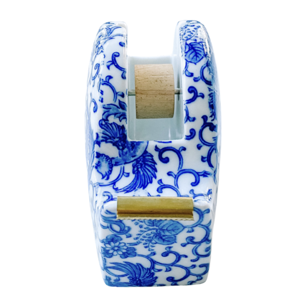 Vintage Blue and White Tape Dispenser - Image 2