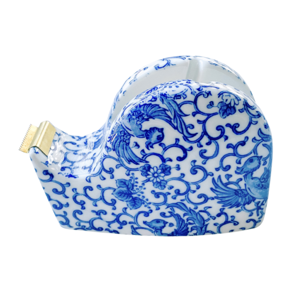 Vintage Blue and White Tape Dispenser - Image 4