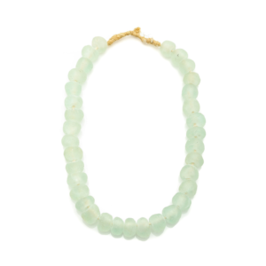 Vintage Sea Glass Beads, Aqua Green