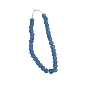 Vintage Sea Glass Beads, Indigo Blue