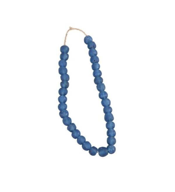 Vintage Sea Glass Beads, Indigo Blue